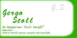 gergo stoll business card